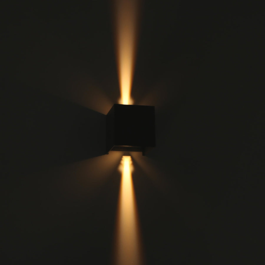3 pack - LED's Light Kubus LED Wandlamp voor buiten - 2 lichts - IP65 Waterdicht - Warm wit licht - Antraciet Wandlampen LED.nl