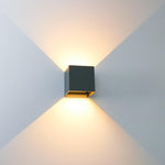 Kubus LED Wandlamp buiten - 2 lichts - IP65 Waterdicht - Warm wit licht - Antraciet - LED.nl
