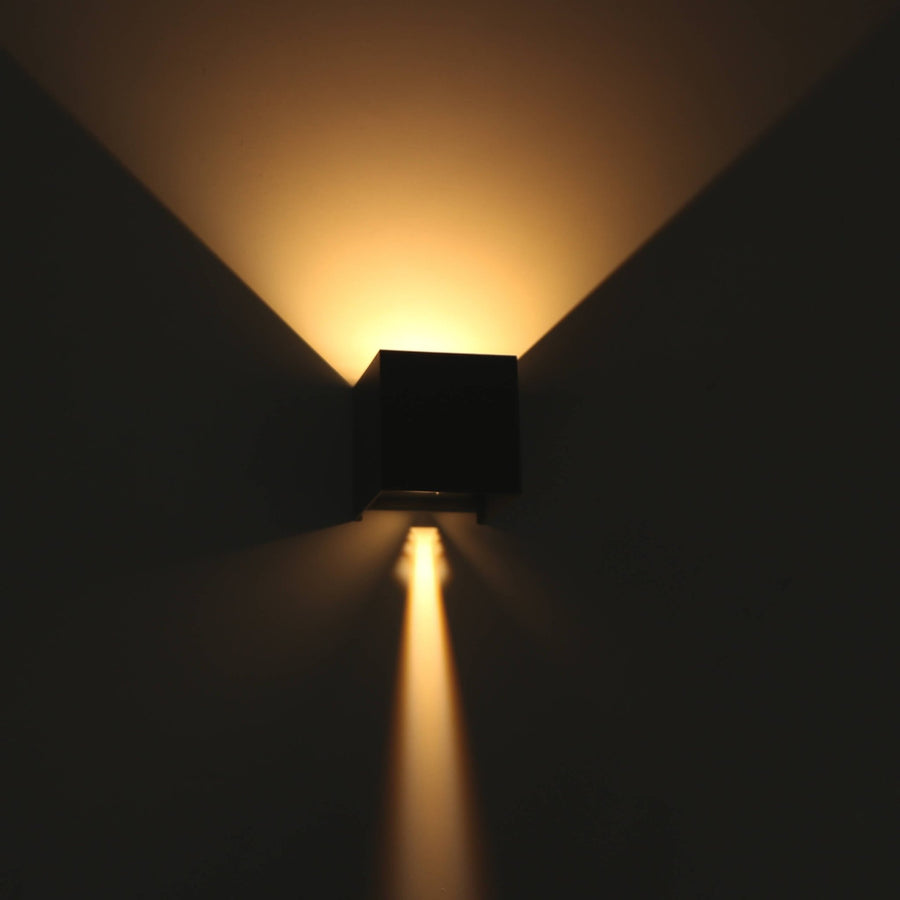 3 pack - LED's Light Kubus LED Wandlamp voor buiten - 2 lichts - IP65 Waterdicht - Warm wit licht - Antraciet Wandlampen LED.nl