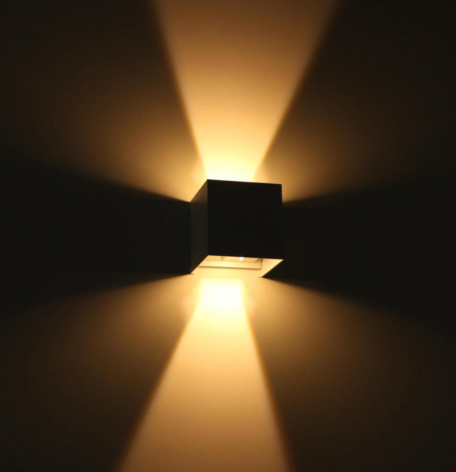 LED's Light Kubus LED Wandlamp voor buiten - Omhoog&Omlaag licht - IP65 - Wit Wandlampen LED.nl