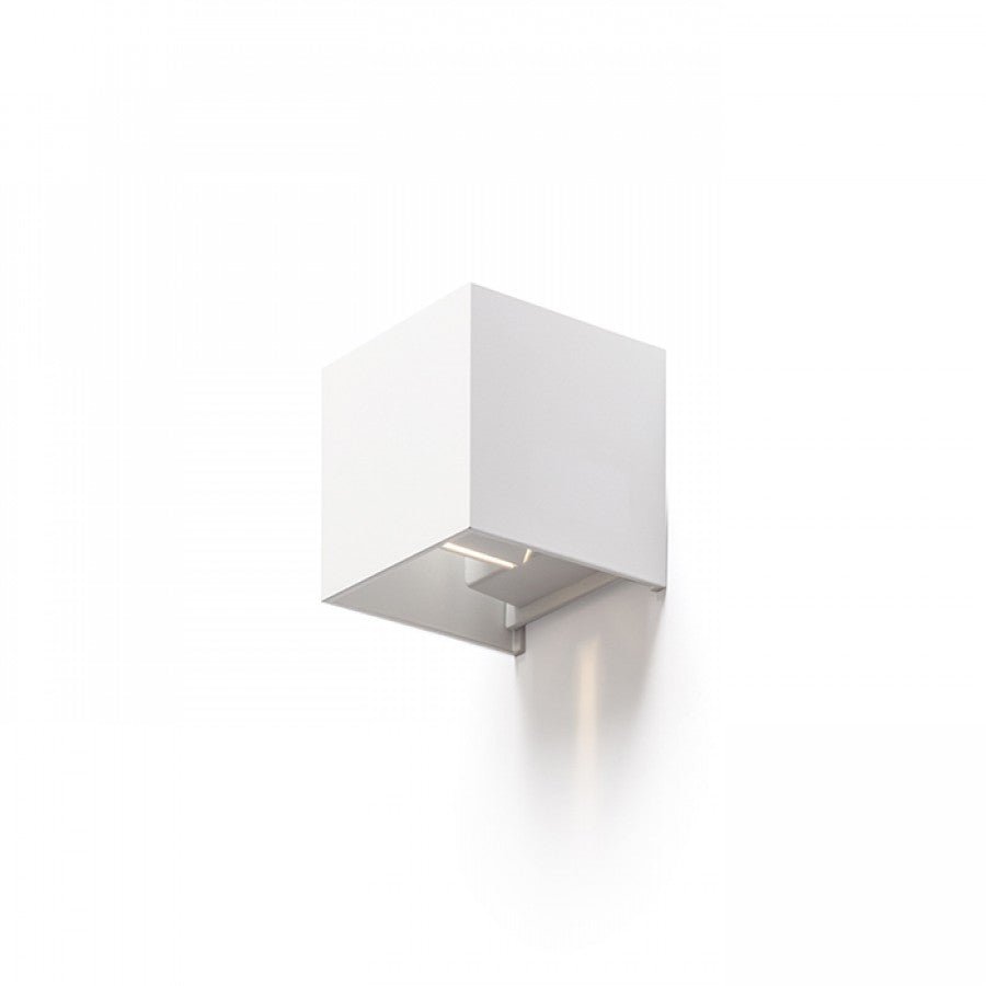 Kubus LED Wandlamp buiten - 2 lichts - IP65 Waterdicht - Warm wit licht - Wit - LED.nl