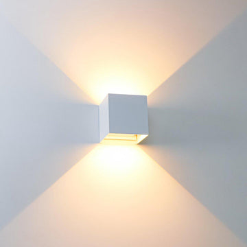 LED's Light Kubus LED Wall Lamp Outdoor - 2 Lights - IP65 Waterproof - Warm White Light - White - LED.nl