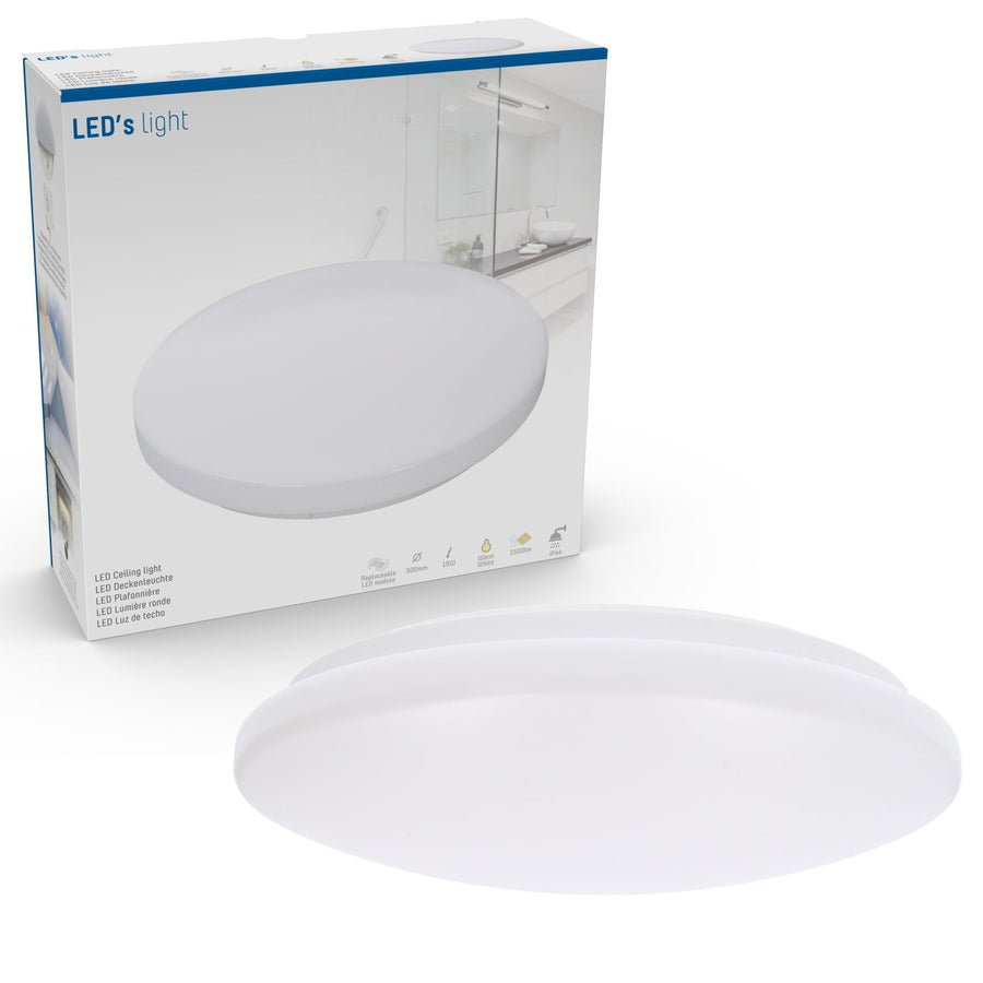 LED's Light Universal Deckenleuchte 1500 - Badezimmergeeignet IP44 - Warmweiß (3000K) - 30 cm - LED.de