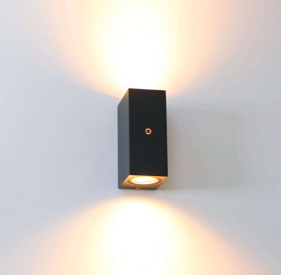 LED's Light Up &amp; Down LED Outdoor Lamp with sensor - IP44 waterproof - GU10 fitting - Model Napoli - LED.nl