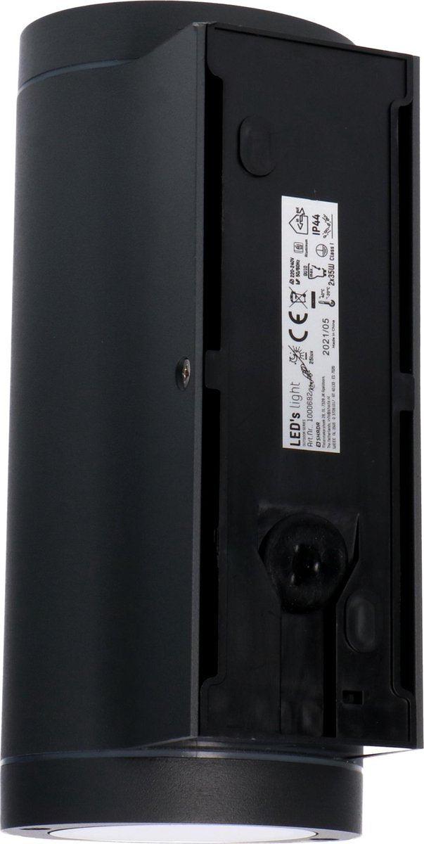 LED's Light Up &amp; Down LED Outdoor Lamp with sensor - IP44 waterproof - GU10 fitting - Model Venezia - LED.nl