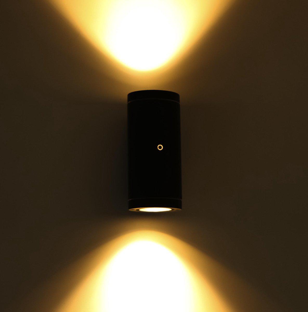 LED Buitenlamp met sensor - 2 lichtpunten GU10 - Venetie - IP44 - Antraciet - LED.nl