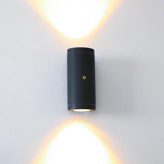 LED's Light Up &amp; Down LED Outdoor Lamp with sensor - IP44 waterproof - GU10 fitting - Model Venezia - LED.nl