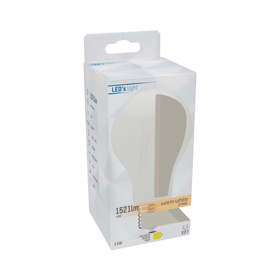LED Lamp melk glas E27 - 11W vervangt 100W - 1521 lm - Warm wit LED Filament Lampen LED.nl