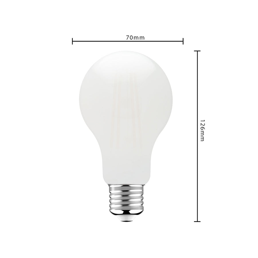 LED Lamp melk glas E27 - 11W vervangt 100W - 1521 lm - Warm wit LED Filament Lampen LED.nl