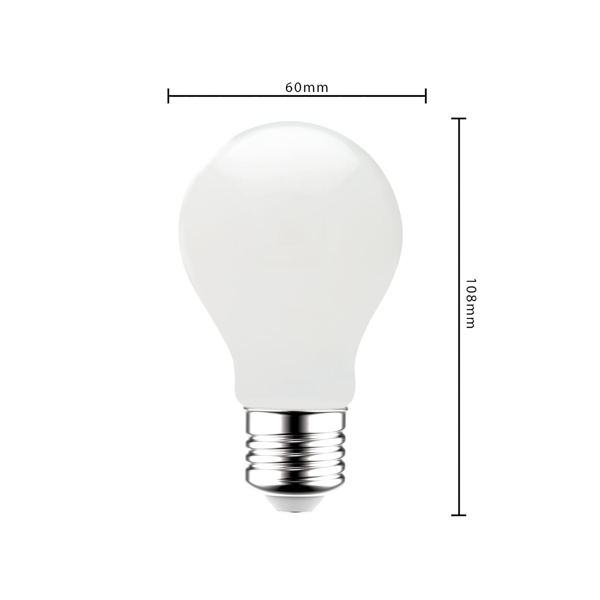 LED Filament Lamp E27 - Melkglas - Warm wit - 7W vervangt 60W - LED.nl