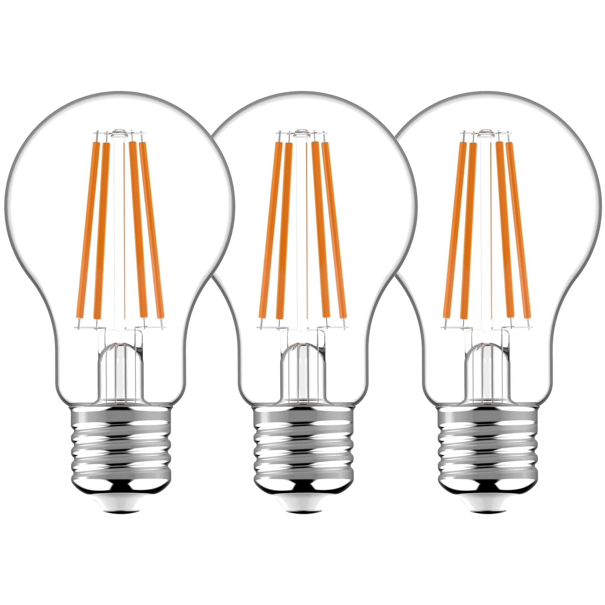 LED Filament Lamp E27 - Warm wit licht - 8W vervangt 60W - 3 lampen - LED.nl