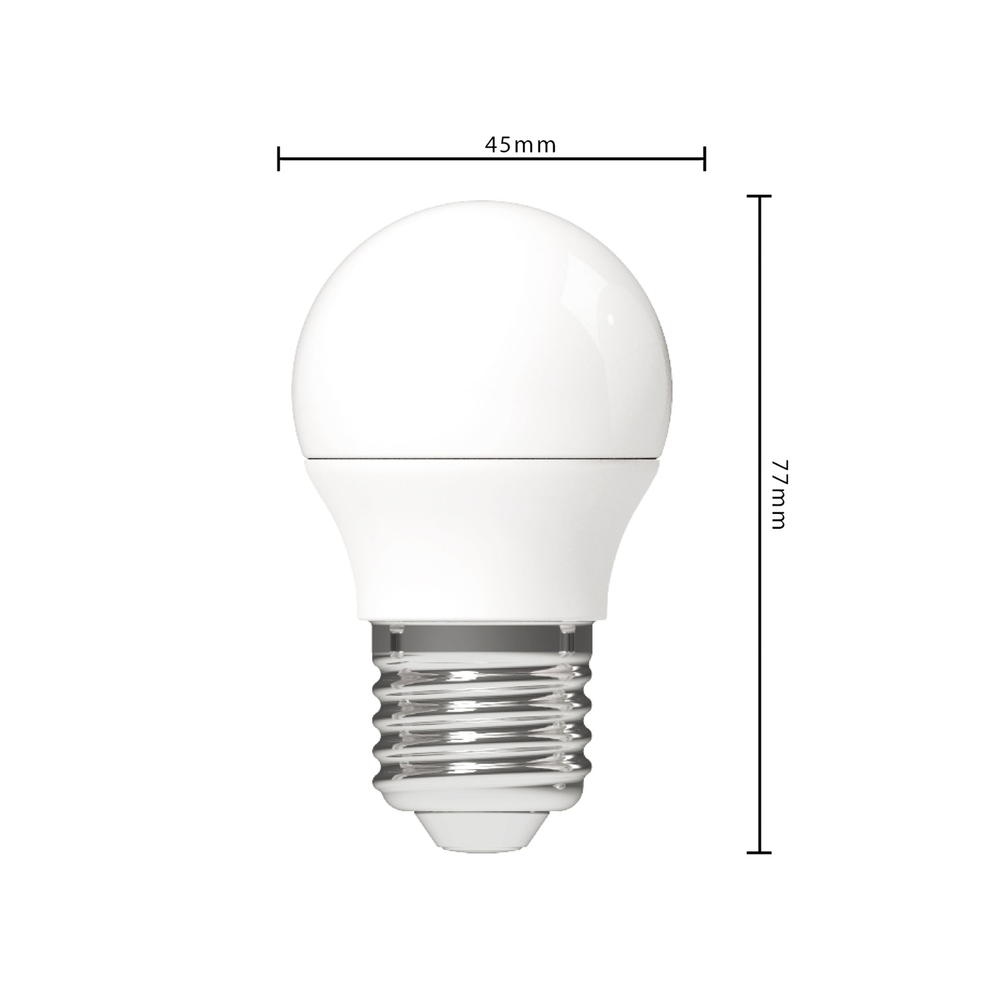 LED Lamp E27 - Mat - Warm wit - 4.9W (40W) - G45 Kogel - LED.nl