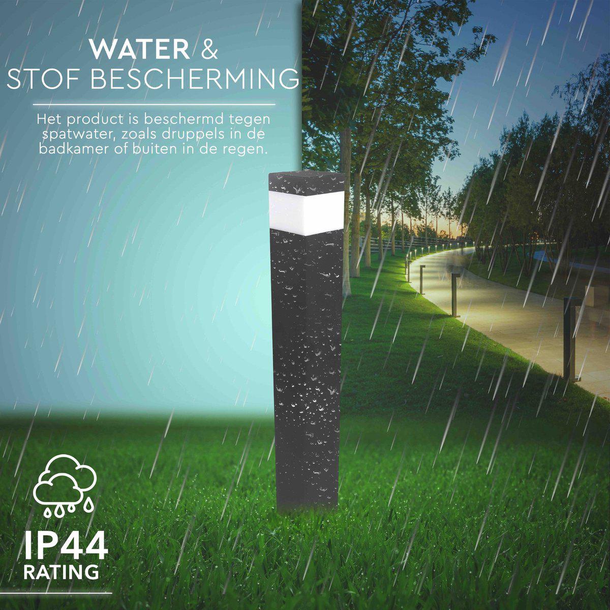 LED Lantaarnpaal Mat met E27 fitting - IP44 - Sora - 76 cm - Grijs - LED.nl