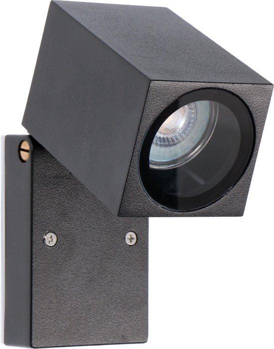 3 pack - LED's Light Kantelbare LED Buitenlamp - GU10 fitting - IP44 - Zwart - Model Lucca Spotjes LED.nl