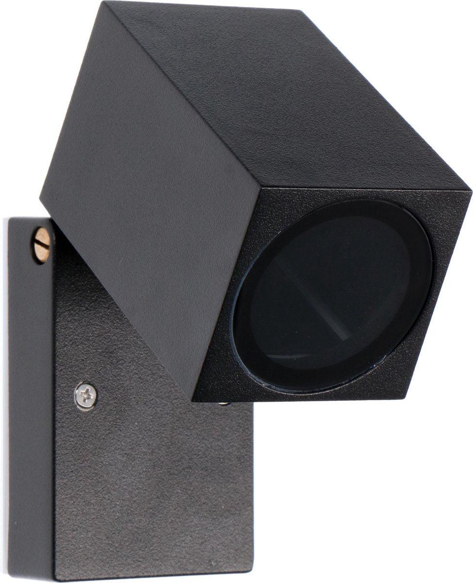 3 pack - LED's Light Kantelbare LED Buitenlamp - GU10 fitting - IP44 - Zwart - Model Lucca Spotjes LED.nl