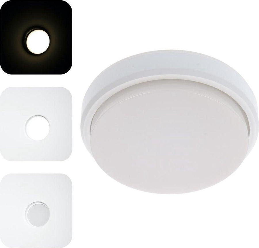 LED Plafondlamp voor buiten - Rond 21 cm - Koud wit licht - IP54 - 10W Plafondlampen LED.nl