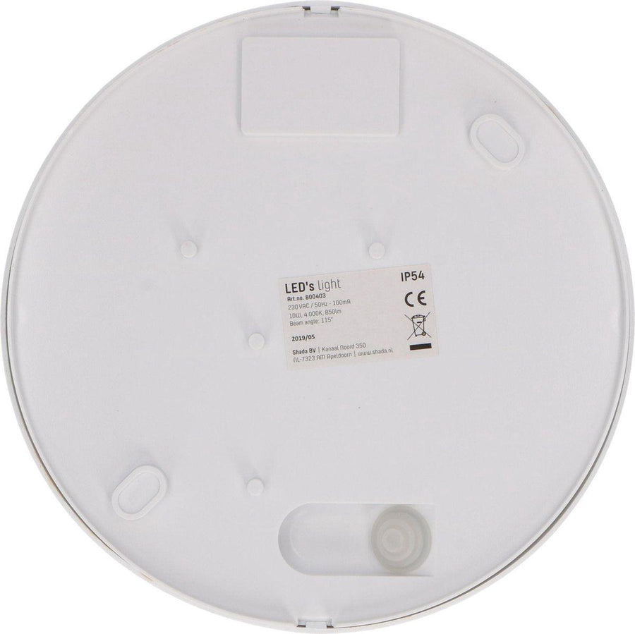 LED Plafondlamp voor buiten - Rond 21 cm - Koud wit licht - IP54 - 10W Plafondlampen LED.nl