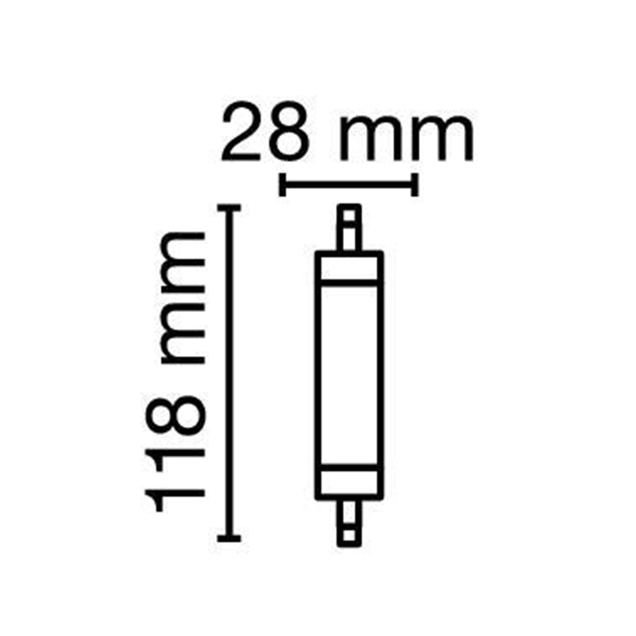 LED R7S Staaflamp 118 mm - 12.5W vervangt 100W - Warm wit licht - LED.nl