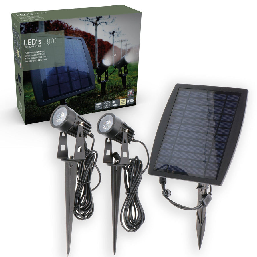 LED's Light Solar LED Garden Lamp with Solar Panel and Ground Spike - Automatic on and off - With sensor - IP65 waterproof - LED.nl