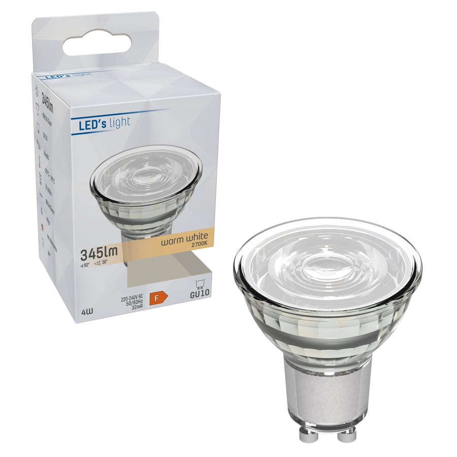 LED Spot GU10 - Helder - Warm wit - 4W vervangt 50W Spotjes LED.nl