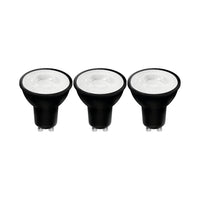 GU10 LED Spots schwarz - Warmweißes Licht - 4W/50W - 345 lm - 3PACK - LED.de