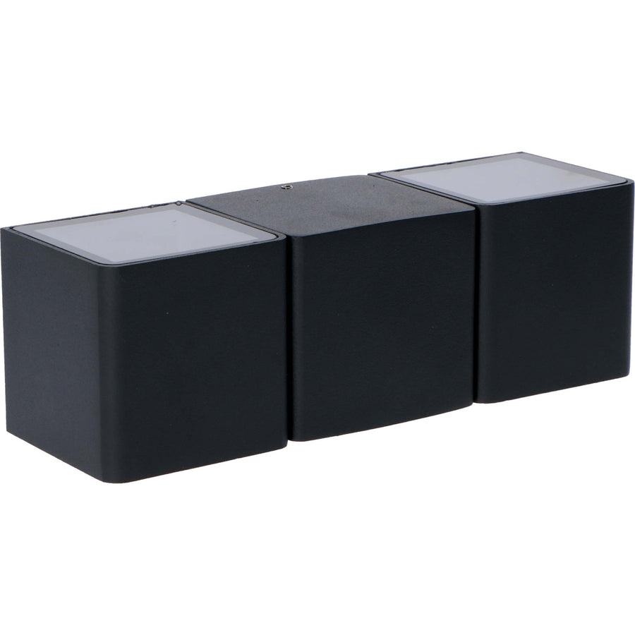 2 pack LED's Light 4-lichts Wandlamp Buiten - Model Aversa - Warm wit - IP54 waterdicht - Antraciet Wandlampen LED.nl