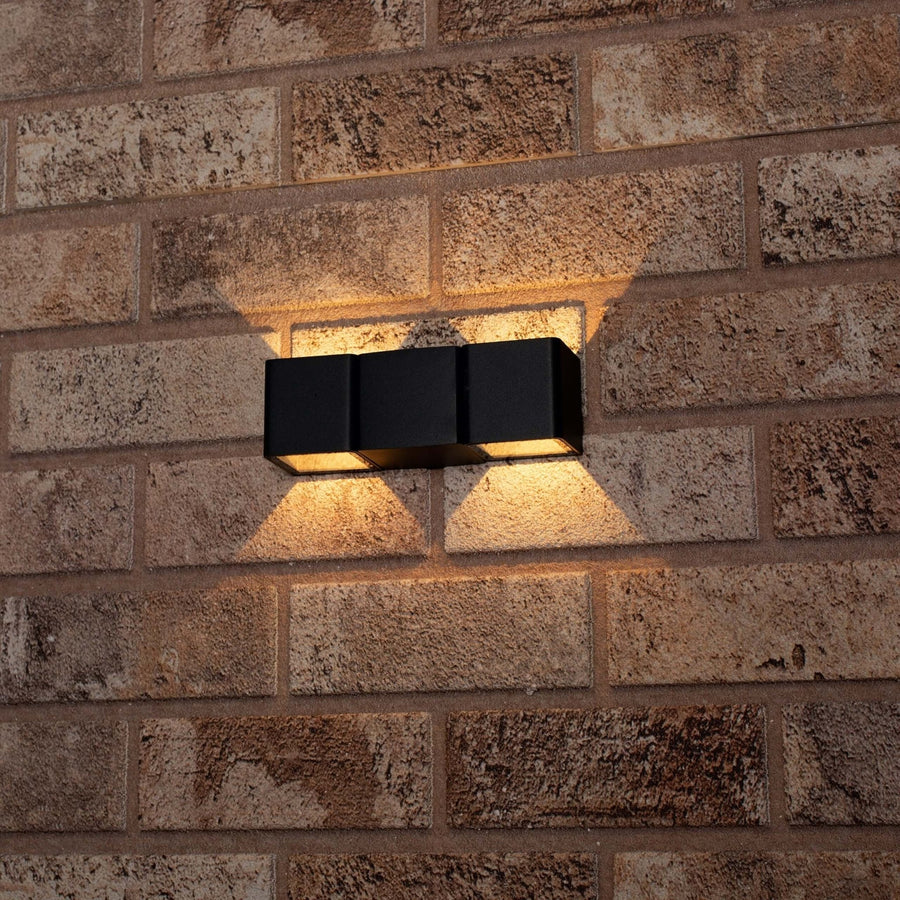 2 pack LED's Light 4-lichts Wandlamp Buiten - Model Aversa - Warm wit - IP54 waterdicht - Antraciet Wandlampen LED.nl