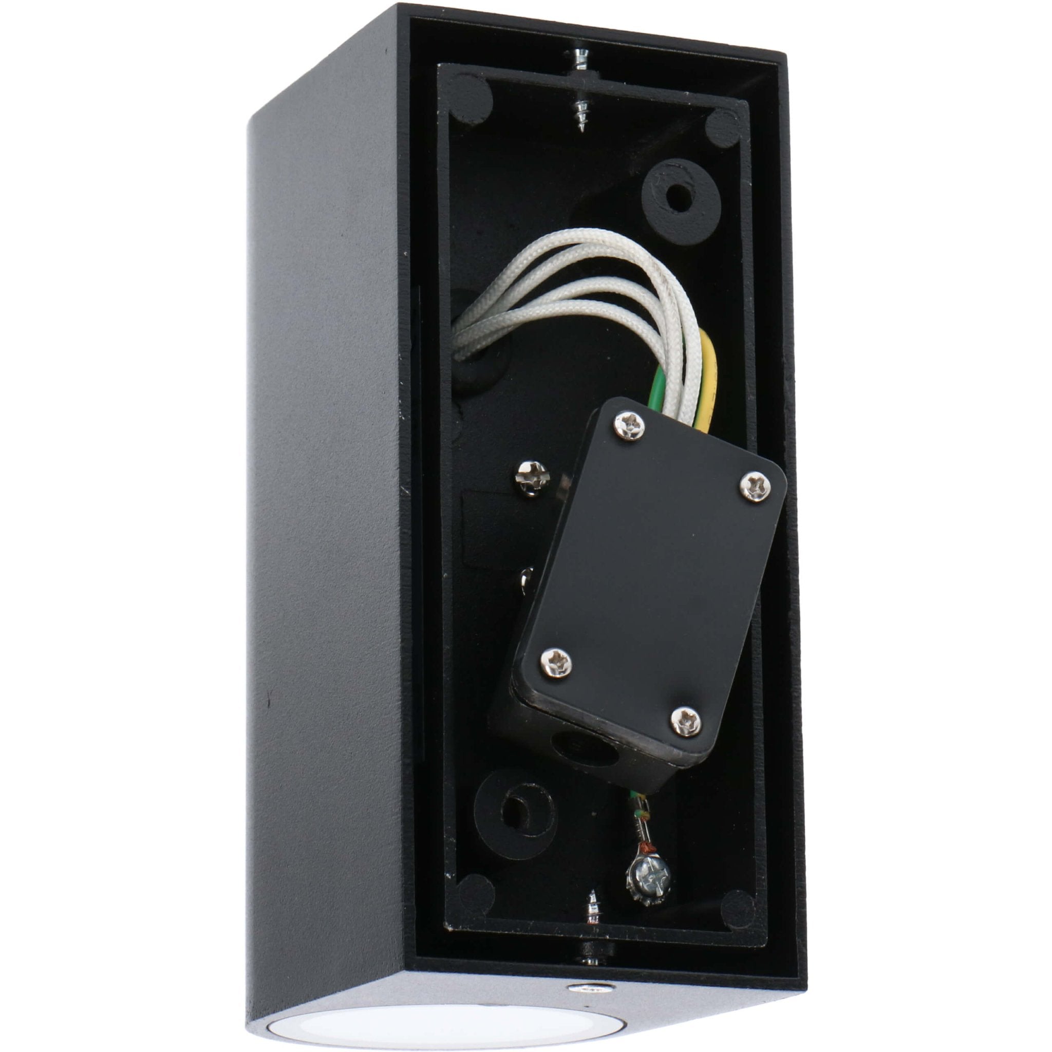 LED's Light LED Wandlamp buiten - Cilinder met 2 x GU10 fitting - Model Sapri - IP44 - Zwart Wandlampen LED.nl