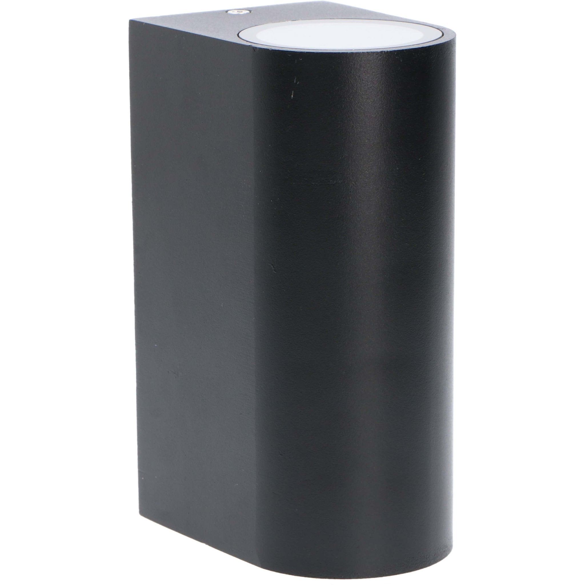 LED's Light LED Wandlamp buiten - Cilinder met 2 x GU10 fitting - Model Sapri - IP44 - Zwart Wandlampen LED.nl