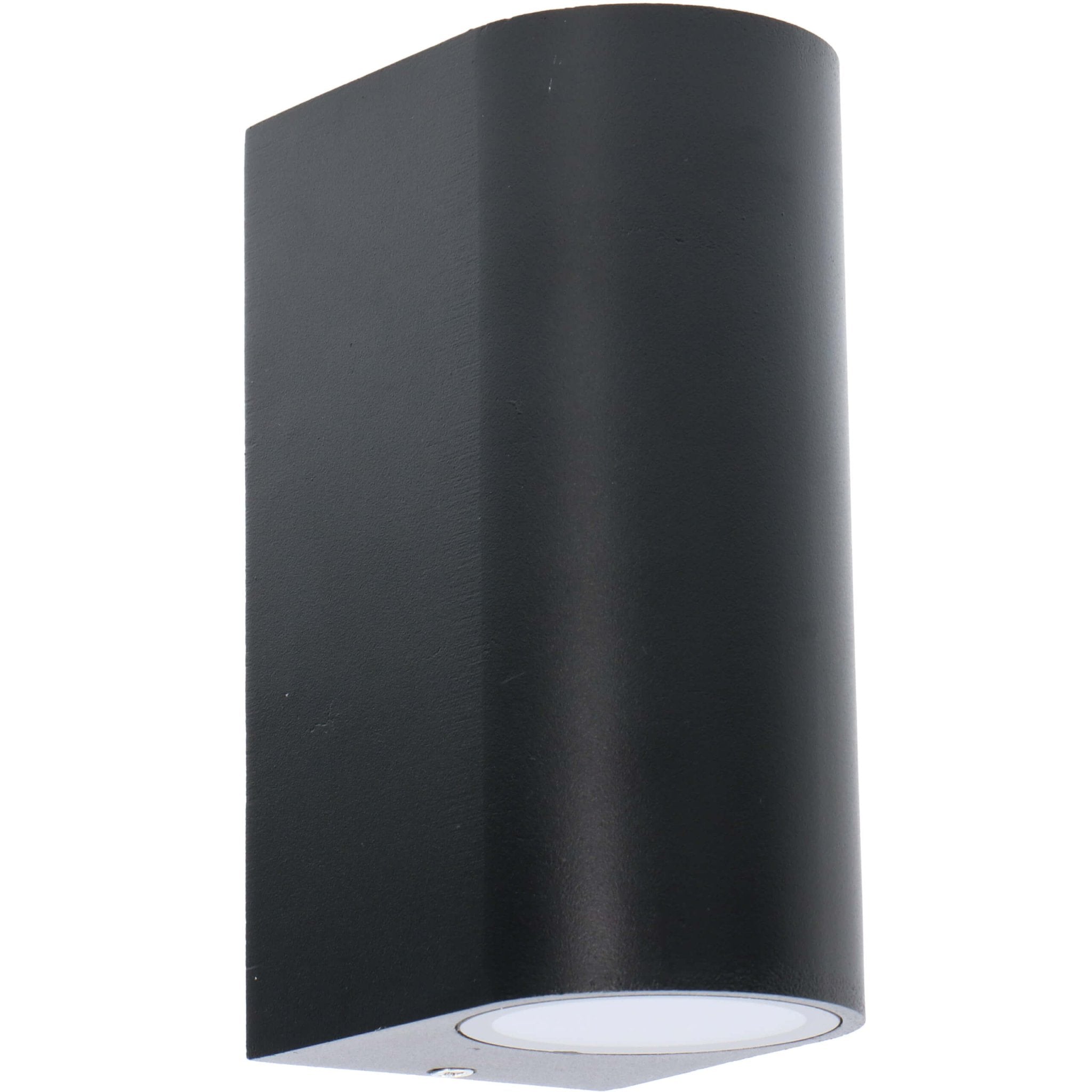 LED's Light LED Wandlamp buiten - Cilinder met 2 x GU10 fitting - Model Sapri - IP44 - Zwart Wandlampen LED.nl