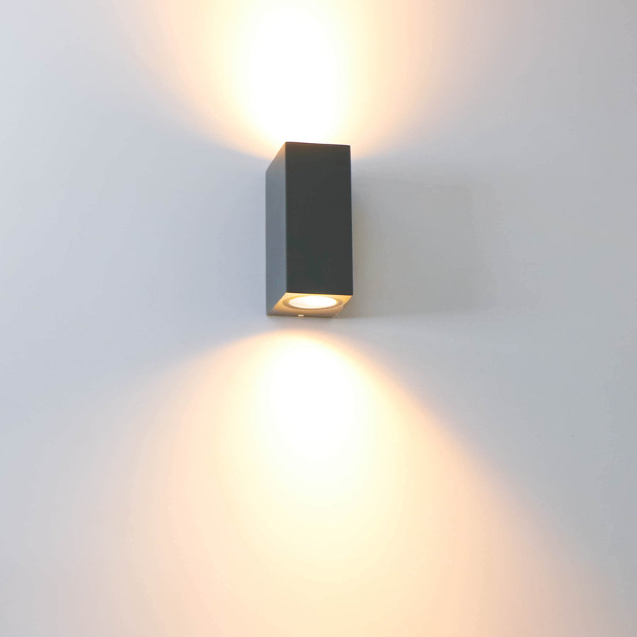 LED's Light LED Outdoor lamp with GU10 fitting - Rectangle - IP44 - Anthracite - Model Milan - LED.nl