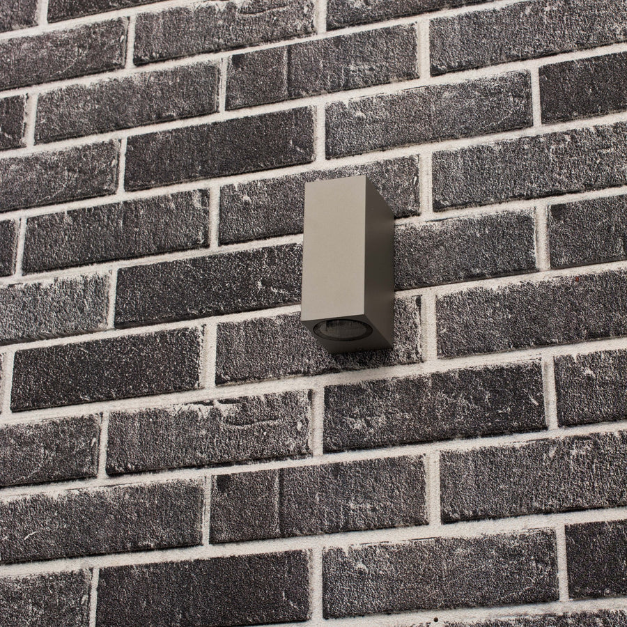 LED's Light LED Outdoor Lamp with GU10 Fitting - Rectangle - IP44 - Gray - Model Milan - LED.nl