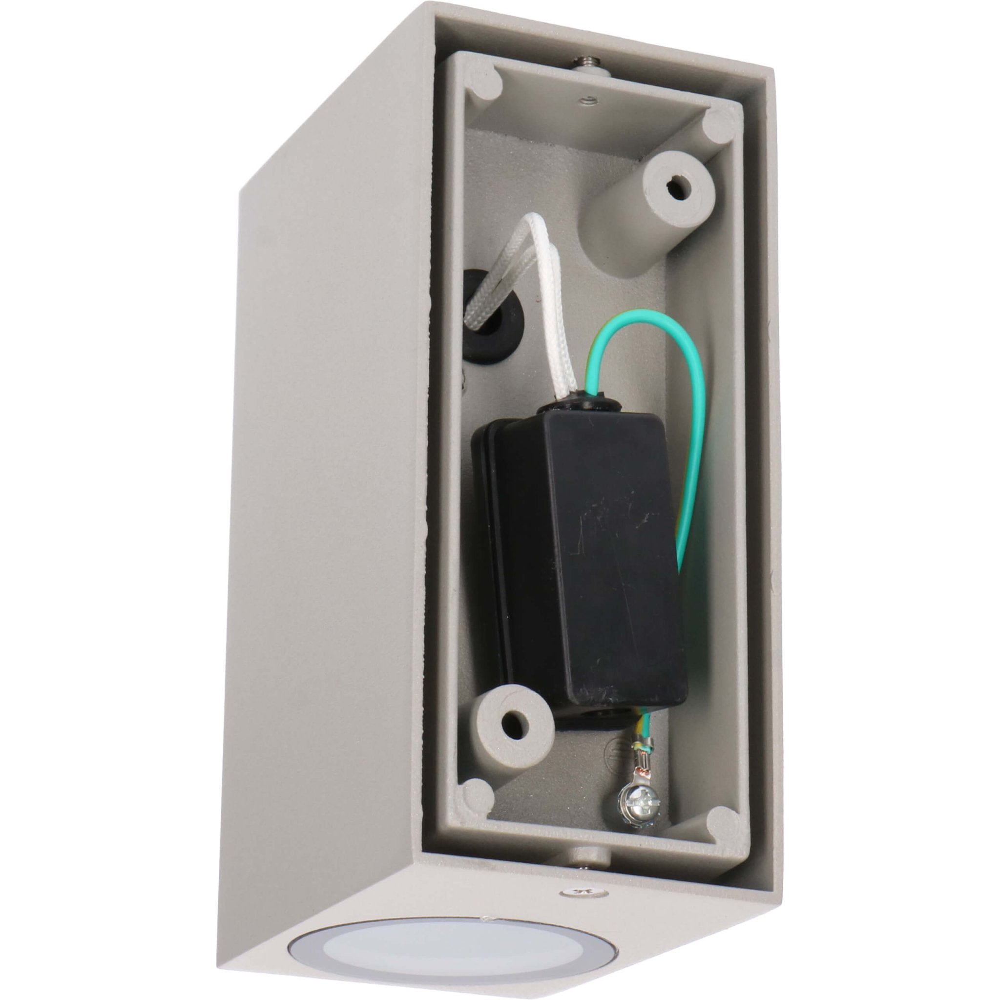 LED Wandlamp buiten met GU10 fitting - Milaan - Rechthoek - IP44 - Grijs - LED.nl