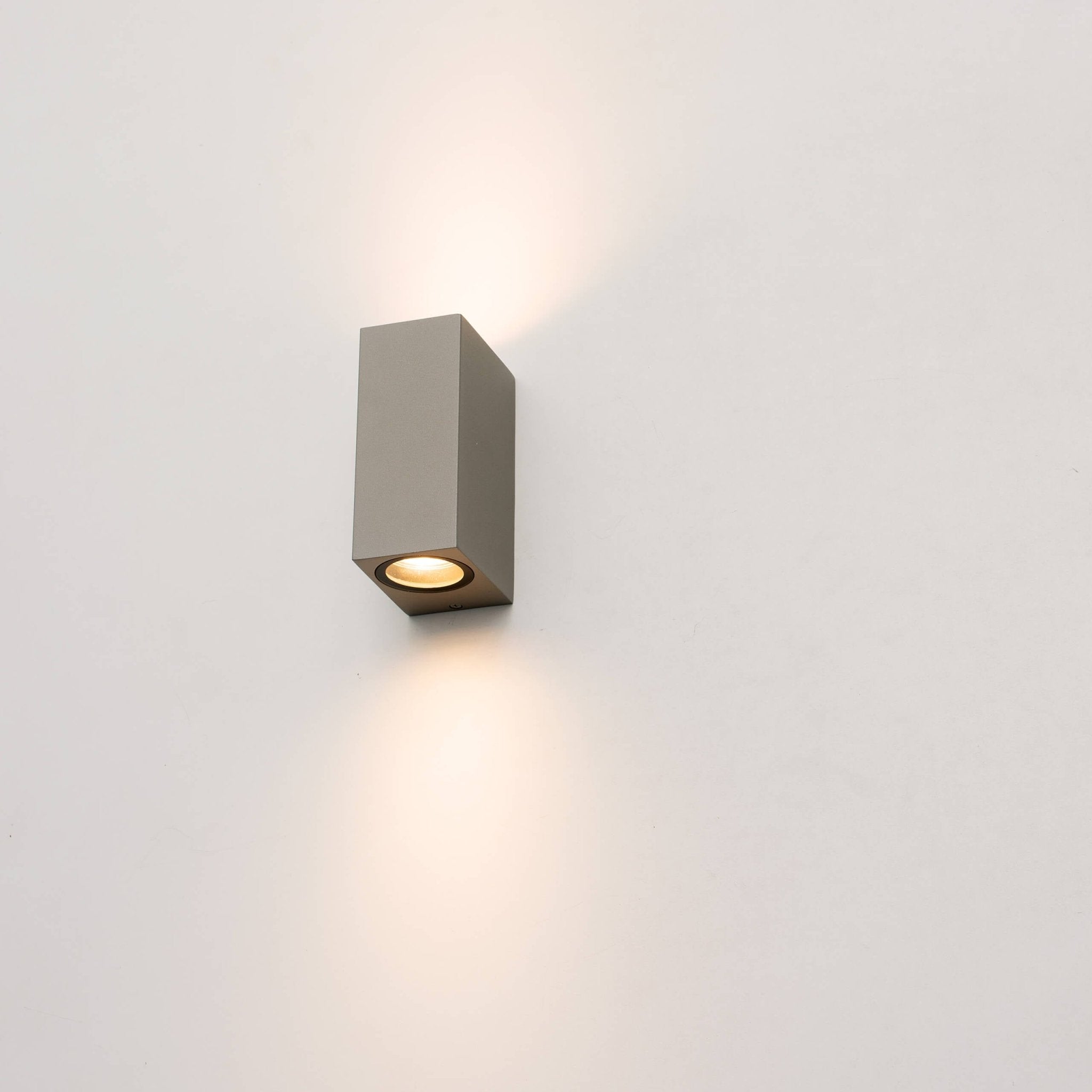 LED Wandlamp buiten met GU10 fitting - Milaan - Rechthoek - IP44 - Grijs - LED.nl