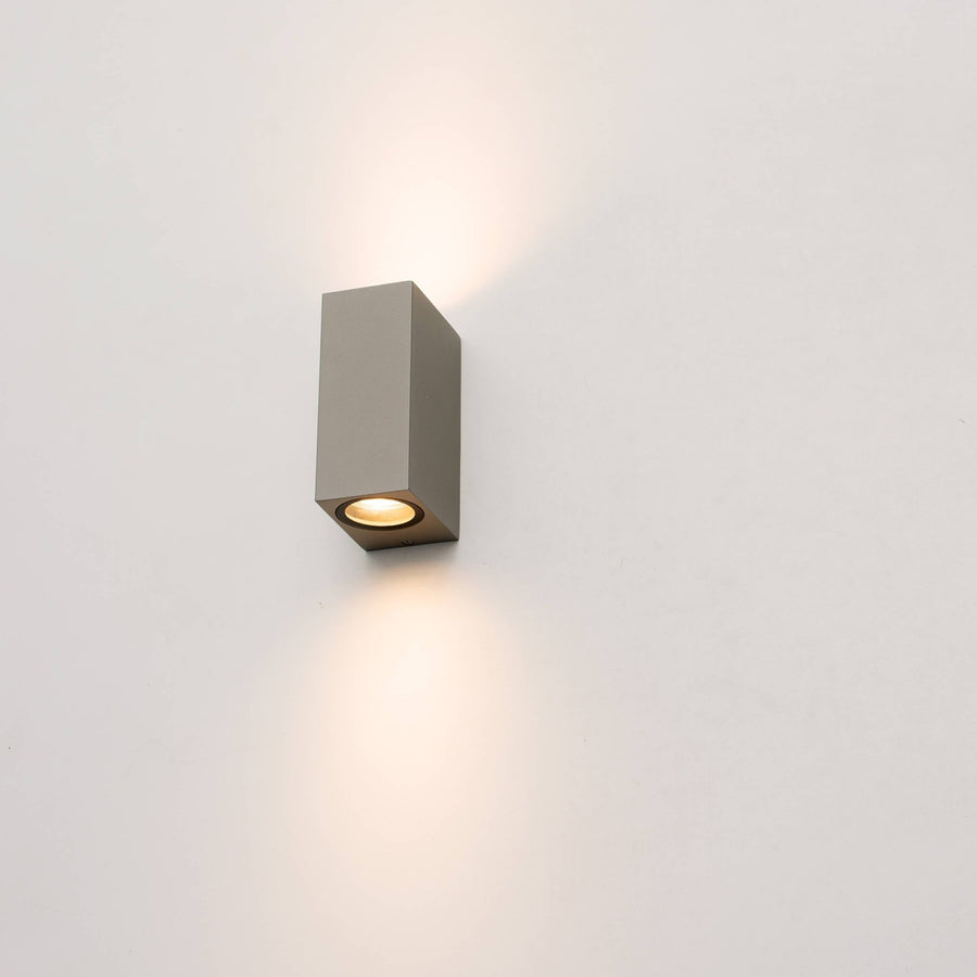 LED's Light LED Outdoor Lamp with GU10 Fitting - Rectangle - IP44 - Gray - Model Milan - LED.nl
