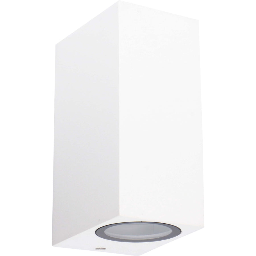 4 pack - LED's Light LED Buitenlamp met GU10 fitting - Rechthoek - IP44 - Wit - Model Milaan Wandlampen LED.nl
