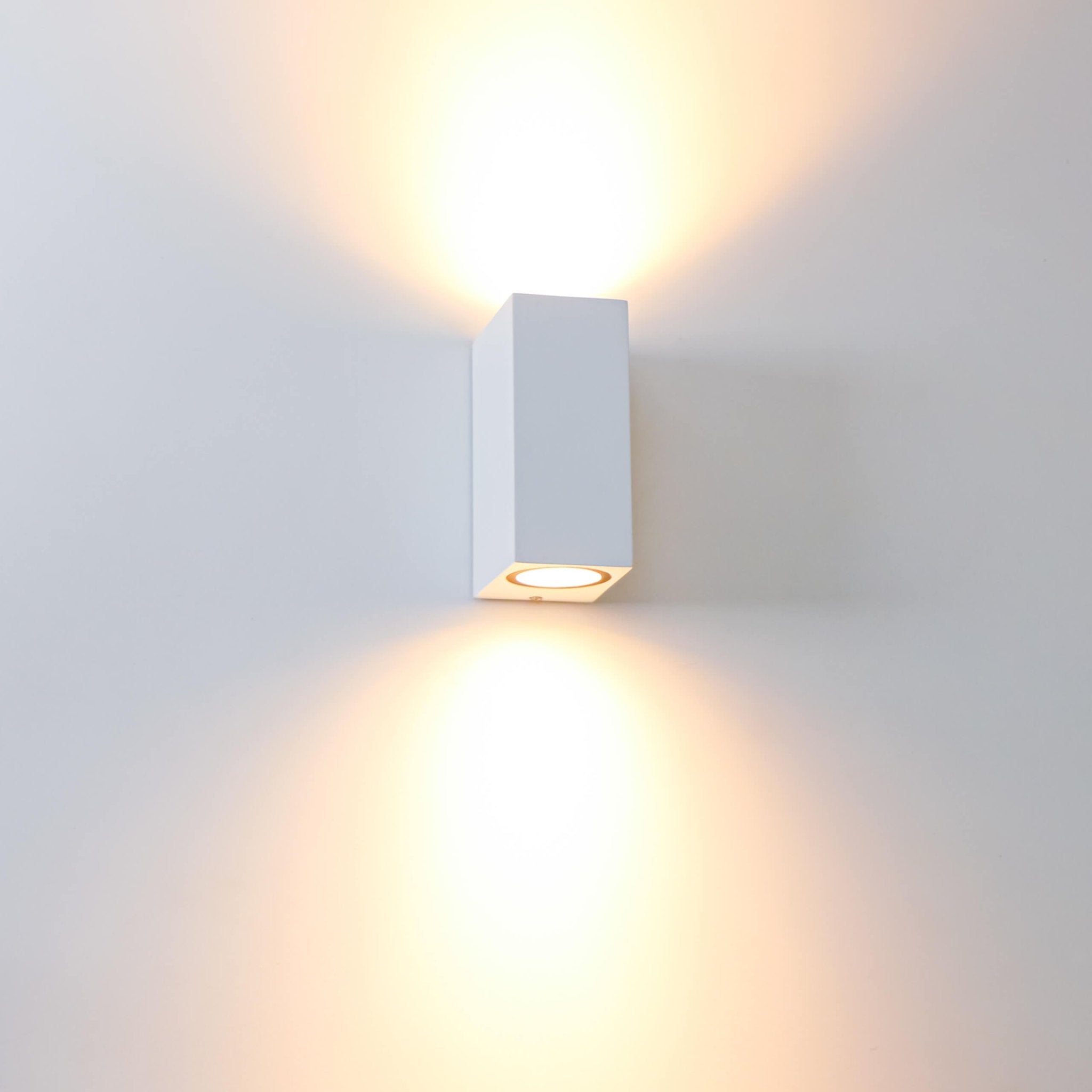 LED Wandlamp buiten met GU10 fitting - Milaan - Rechthoek - IP44 - Wit - LED.nl