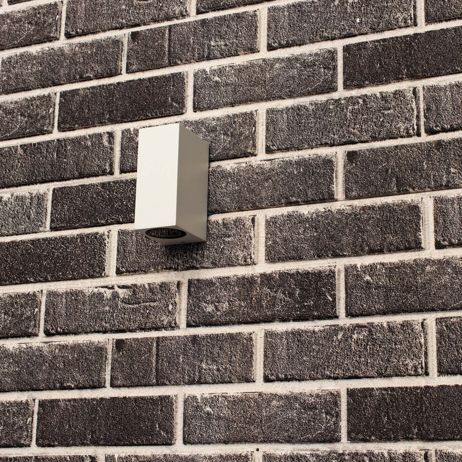 4 pack - LED's Light LED Buitenlamp met GU10 fitting - Rechthoek - IP44 - Wit - Model Milaan Wandlampen LED.nl