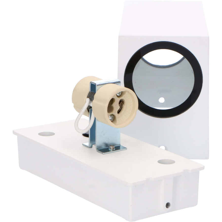 4 pack - LED's Light LED Buitenlamp met GU10 fitting - Rechthoek - IP44 - Wit - Model Milaan Wandlampen LED.nl