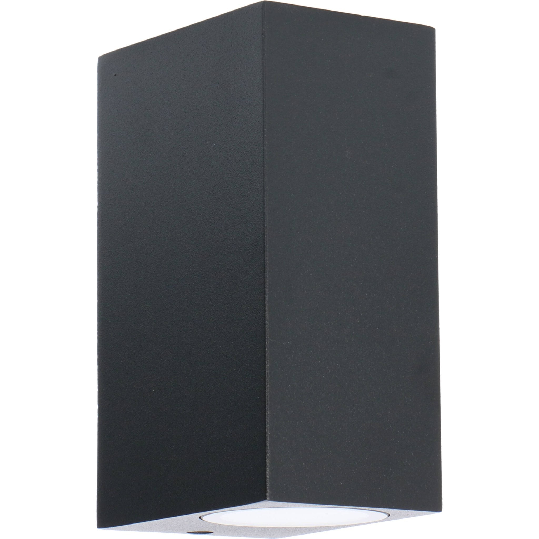 LED Wandlamp buiten met GU10 fitting - Milaan - Rechthoek - IP44 - Zwart - LED.nl