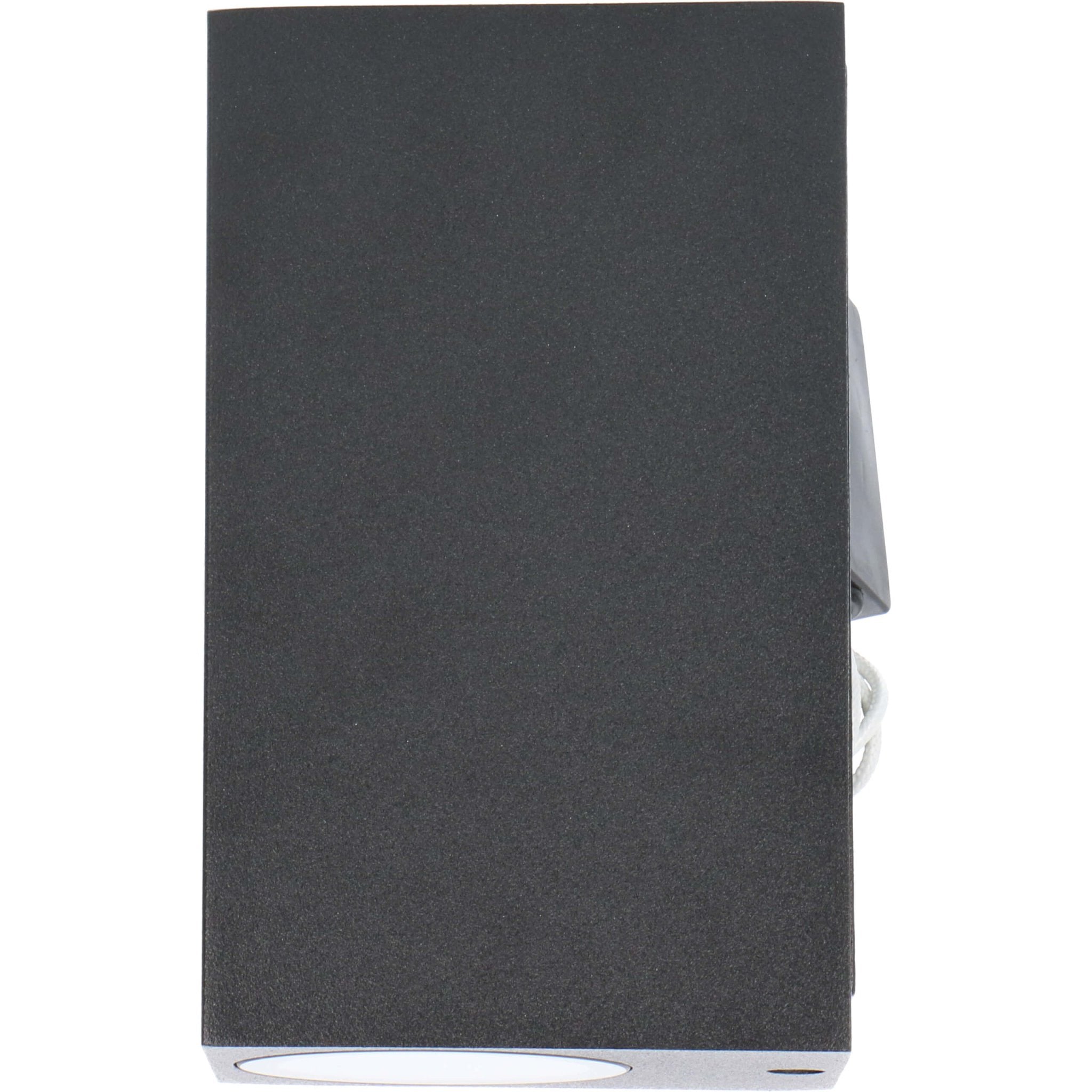 LED Wandlamp buiten met GU10 fitting - Milaan - Rechthoek - IP44 - Zwart - LED.nl