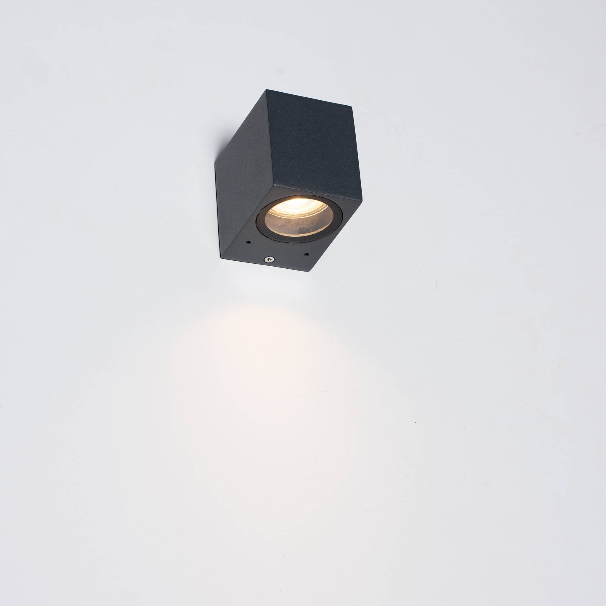 LED Wandlamp buiten met GU10 fitting - Rome - Vierkant - IP44 - Antraciet - LED.nl