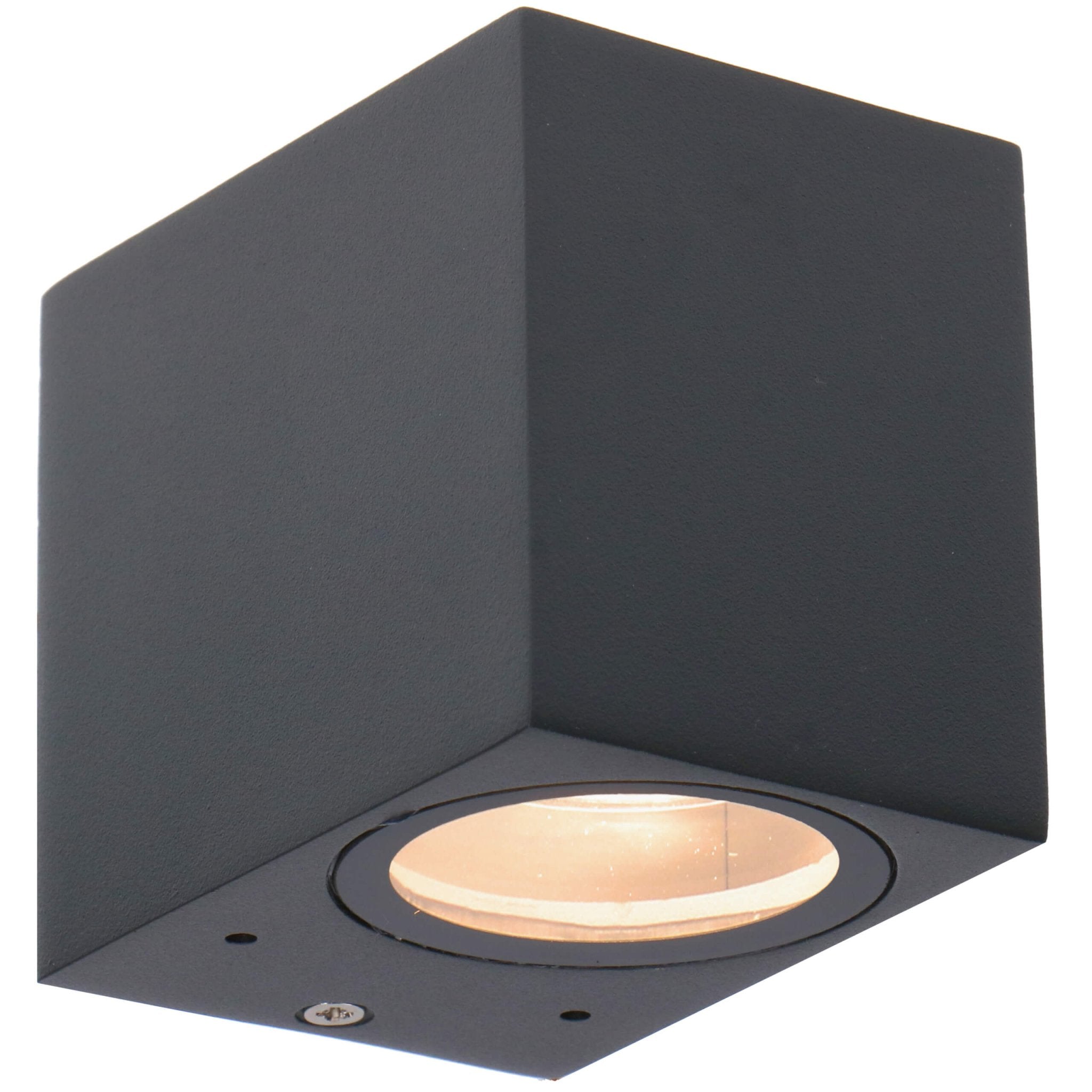 LED Wandlamp buiten met GU10 fitting - Rome - Vierkant - IP44 - Antraciet - LED.nl