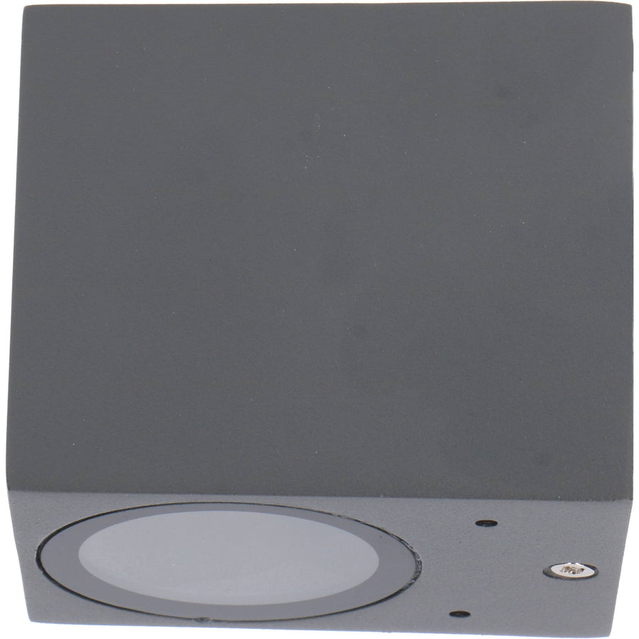 6 pack - LED's Light LED Wandlamp Buiten met GU10 fitting - Vierkant - IP44 - Antraciet - Model Rome Wandlampen LED.nl