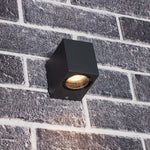 LED Wandlamp buiten met GU10 fitting - Rome - Vierkant - IP44 - Antraciet - LED.nl