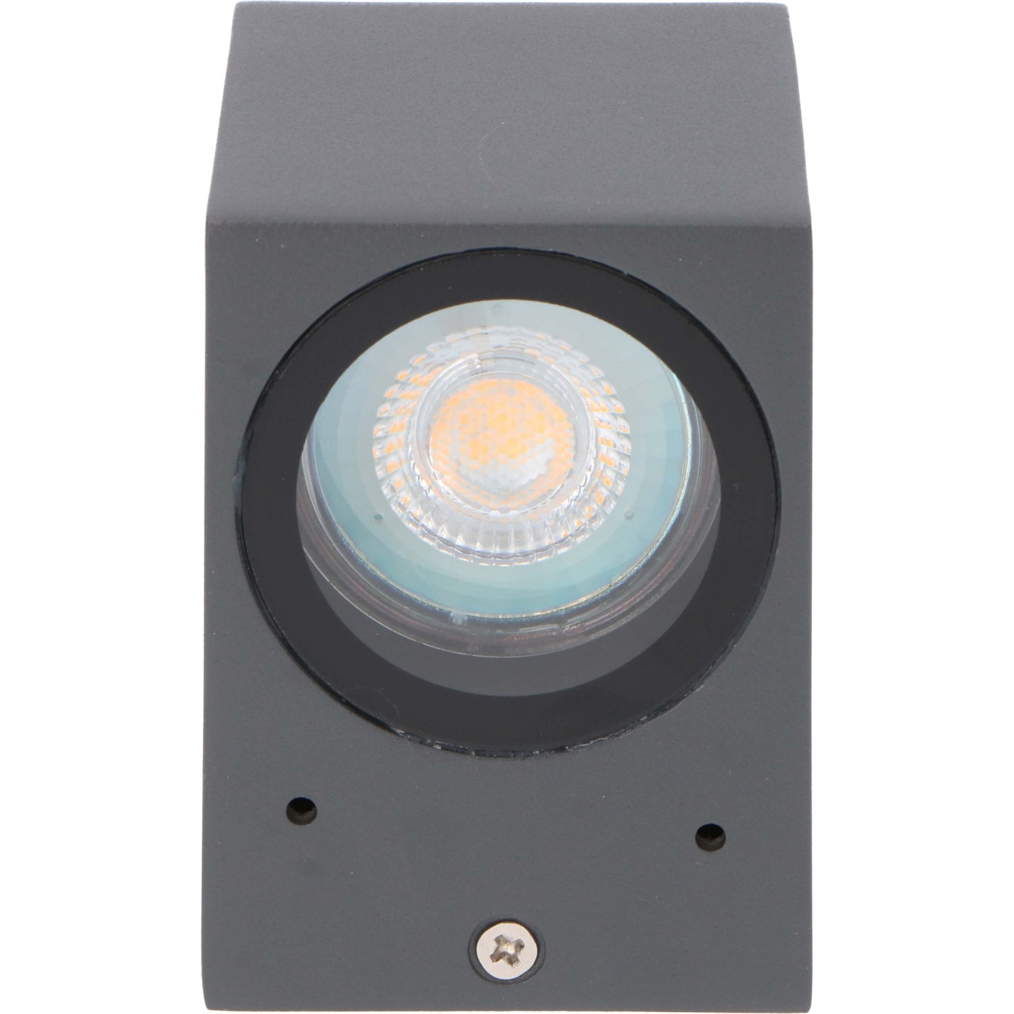 LED Wandlamp buiten met GU10 fitting - Rome - Vierkant - IP44 - Antraciet - LED.nl