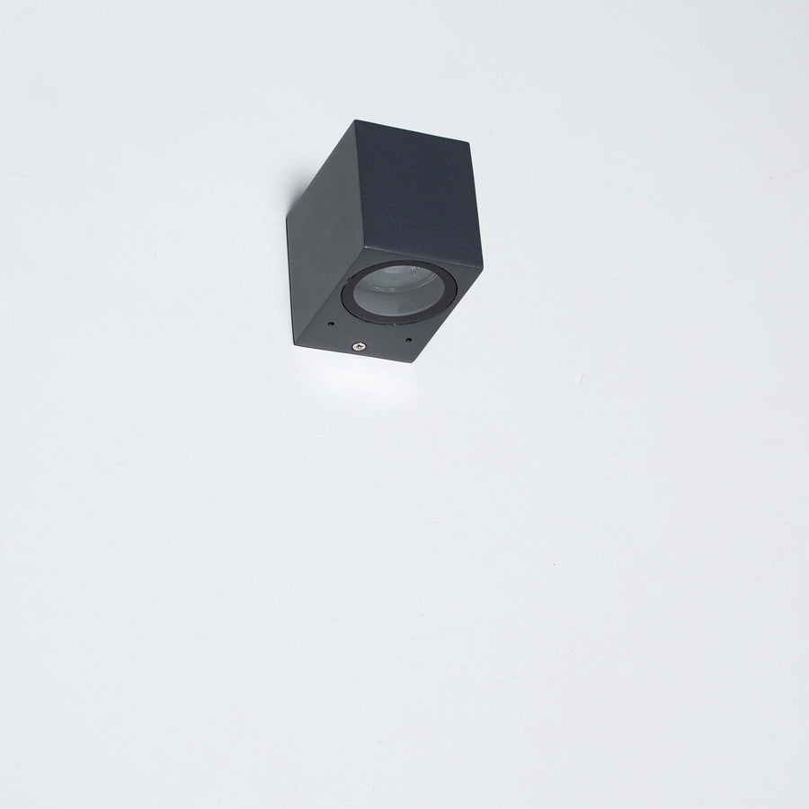 6 pack - LED's Light LED Wandlamp Buiten met GU10 fitting - Vierkant - IP44 - Antraciet - Model Rome Wandlampen LED.nl