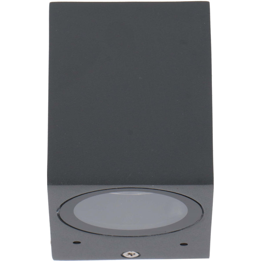 6 pack - LED's Light LED Wandlamp Buiten met GU10 fitting - Vierkant - IP44 - Antraciet - Model Rome Wandlampen LED.nl