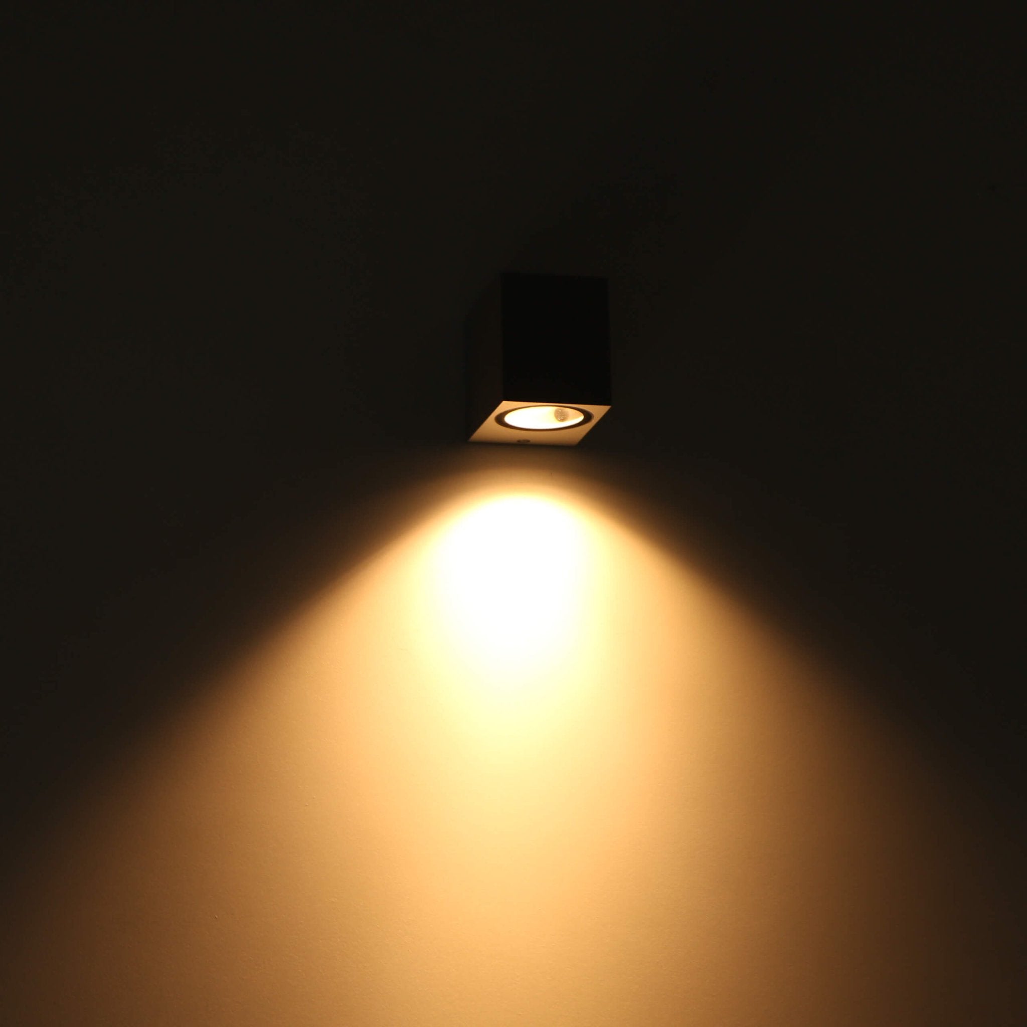 LED Wandlamp buiten met GU10 fitting - Rome - Vierkant - IP44 - Grijs - LED.nl