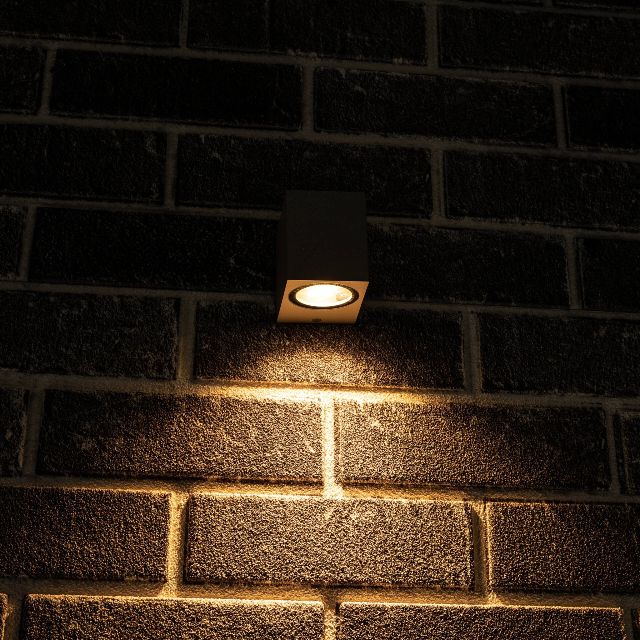 LED Wandlamp buiten met GU10 fitting - Rome - Vierkant - IP44 - Grijs - LED.nl